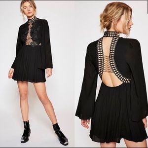 JUST REDUCED! NWT Free people lace up mini dress